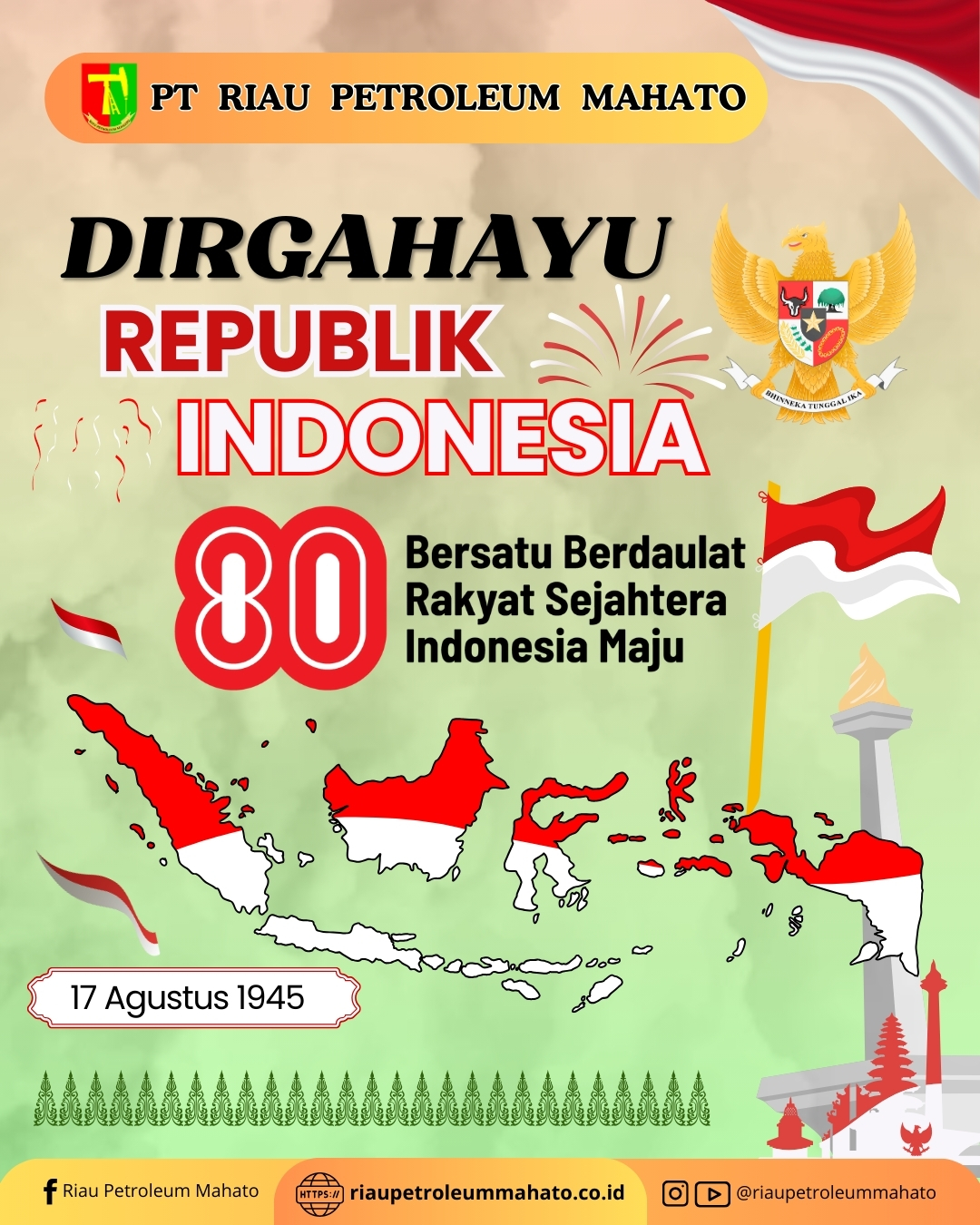 Dirgahayu Republik Indonesia. HUT ke 80